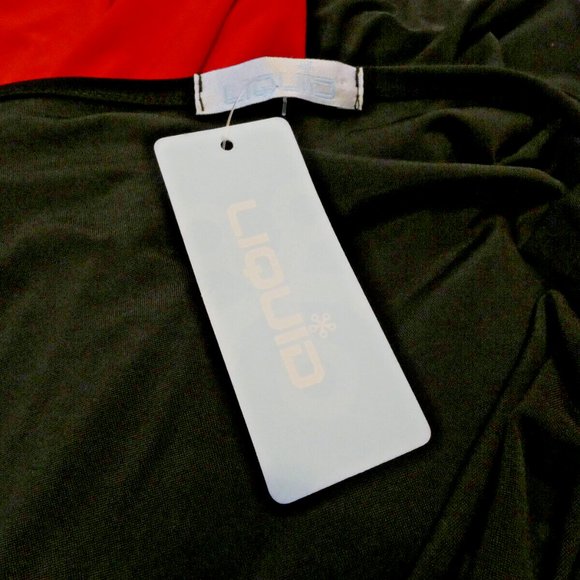 Liquid Size M Prom Dress Red Black Vintage Formal Unique Rare OOAK Slimming - Picture 12 of 12